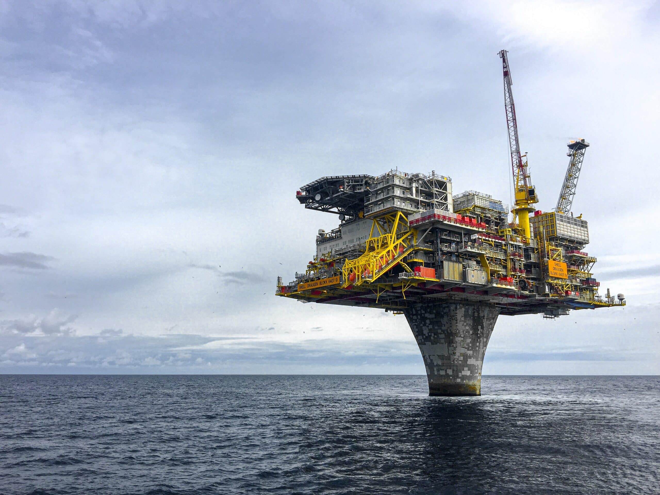 View of an Oil Platform in the Sea